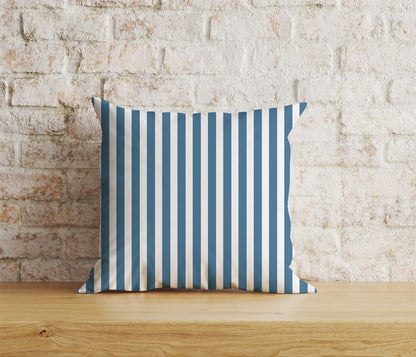 Blue Stripe Cushion Cover Straight Line Throw Cushions