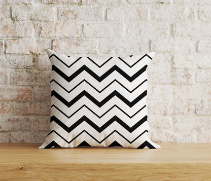 Black & White Chevron Cushion Cover Zigzag Throw Pillow