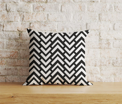 Black & White Chevron Cushion Cover Zigzag Throw Pillow