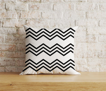 Black & White Chevron Cushion Cover Zigzag Throw Pillow