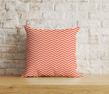 Chevron Red Linen Cushion Covers Zizgzag Linen Pillow Cover