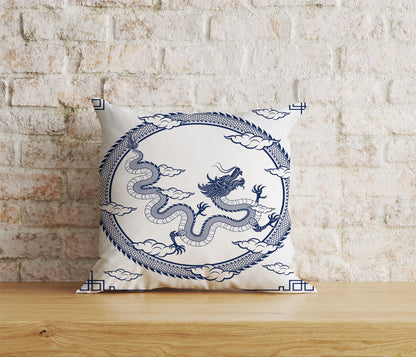 Dragon Cushion Cover Mythical Chinese Dragon Print Case