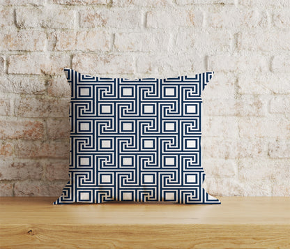 Greek Key Pattern Cushion Cover Black White Pillow Cover