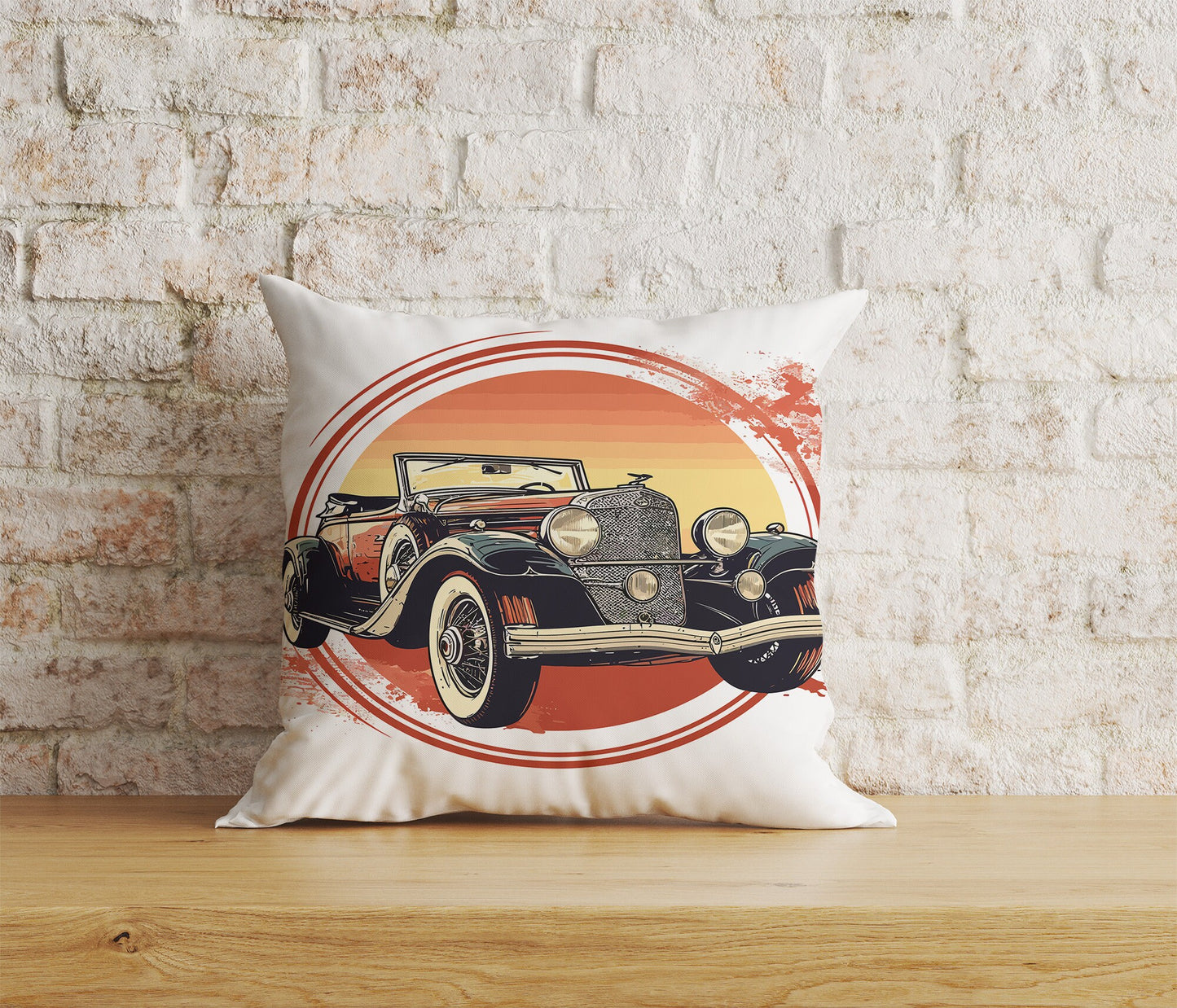 Classic Cars Cushion Cover Retro Car Throw Cushions