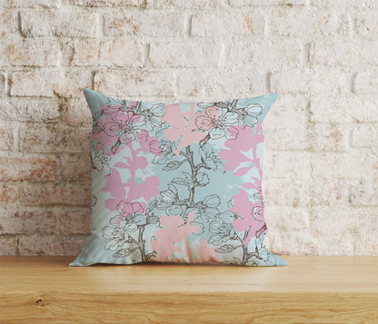 Japanese Sakura Cherry Blossom Cushion Cover Spring Floral