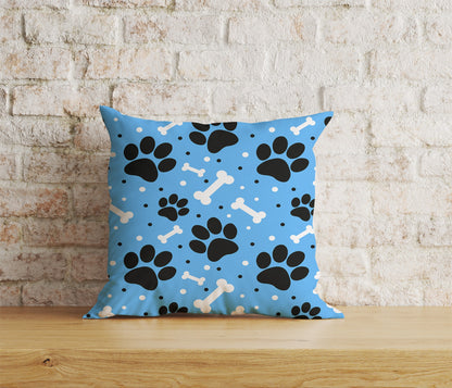 Dog Bone Cushion Cover Bone Illustration Print Pillow Cover