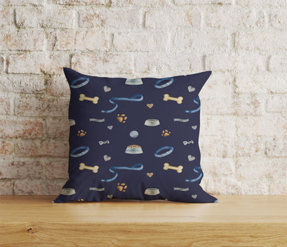 Dog Bone Cushion Cover Bone Illustration Print Pillow Cover