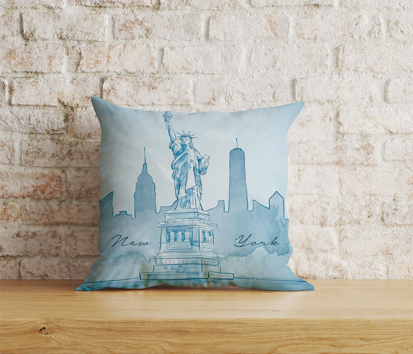 New York Skyline Cushion Cover New York Pillow Cover