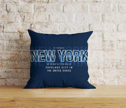 New York Skyline Cushion Cover New York Pillow Cover