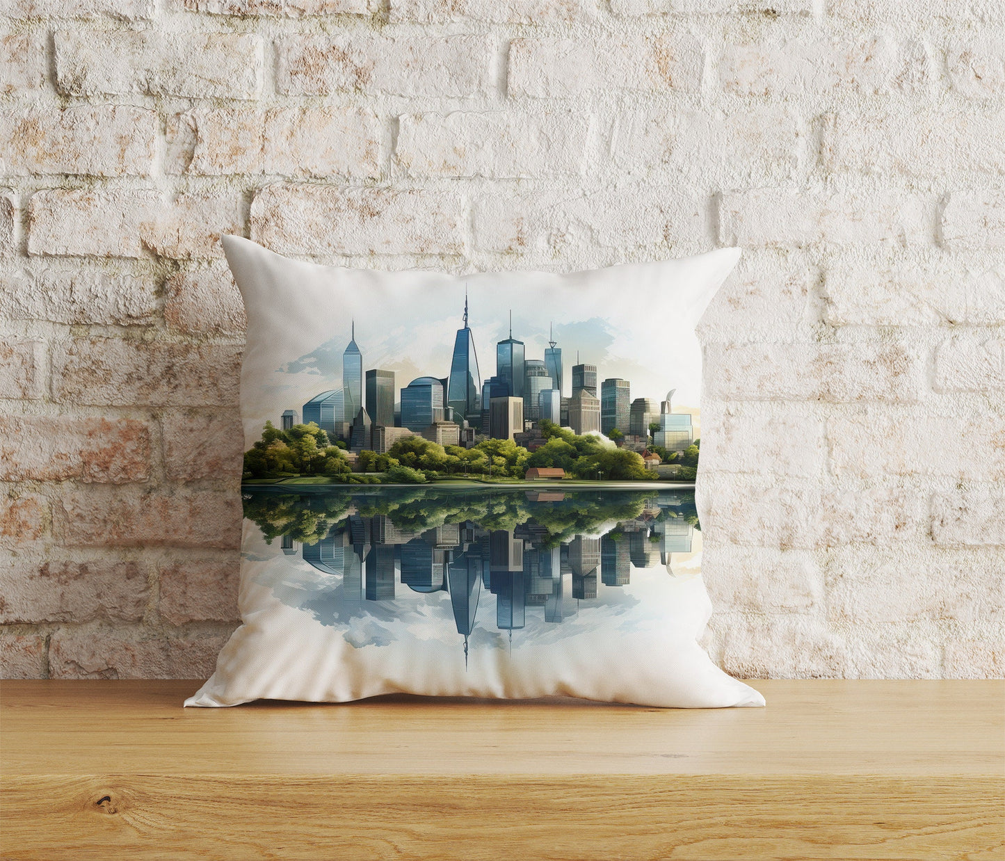 New York Skyline Cushion Cover New York Pillow Cover