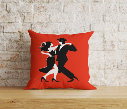 Tango Dancers Tango Style Dancing People Cushion Cover