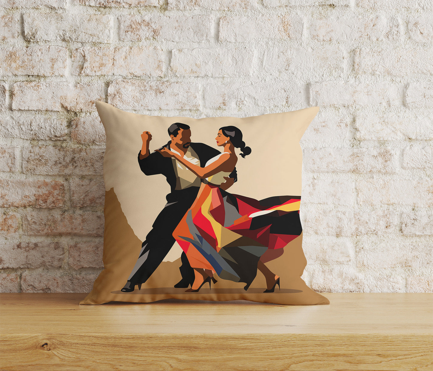 Tango Dancers Tango Style Dancing People Cushion Cover