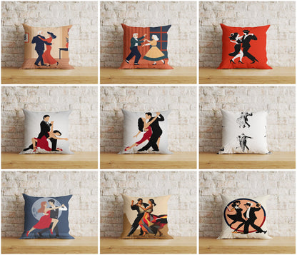 Tango Dancers Tango Style Dancing People Cushion Cover