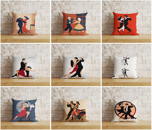 Tango Dancers Tango Style Dancing People Cushion Cover