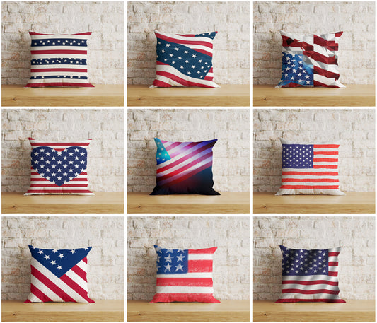 American Flag Pillow Cover USA Flag Cushion Covers