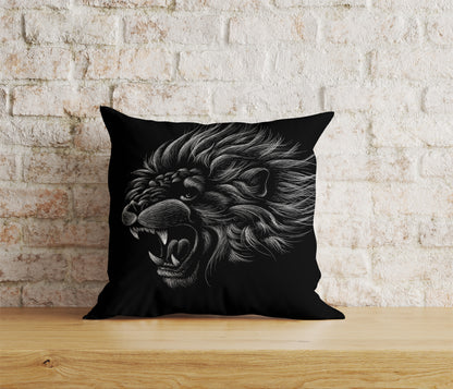 Black Tiger Pillow Covers Black and White Lion Pillow Covers