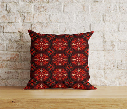 Ethnic Turkish Red Kilim / Rug Pillow Cover Boho Traditional