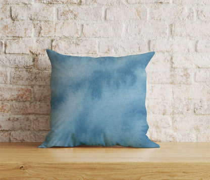 Abstract Blue Print Cushion Cover Rusty Blue Pillow Cover