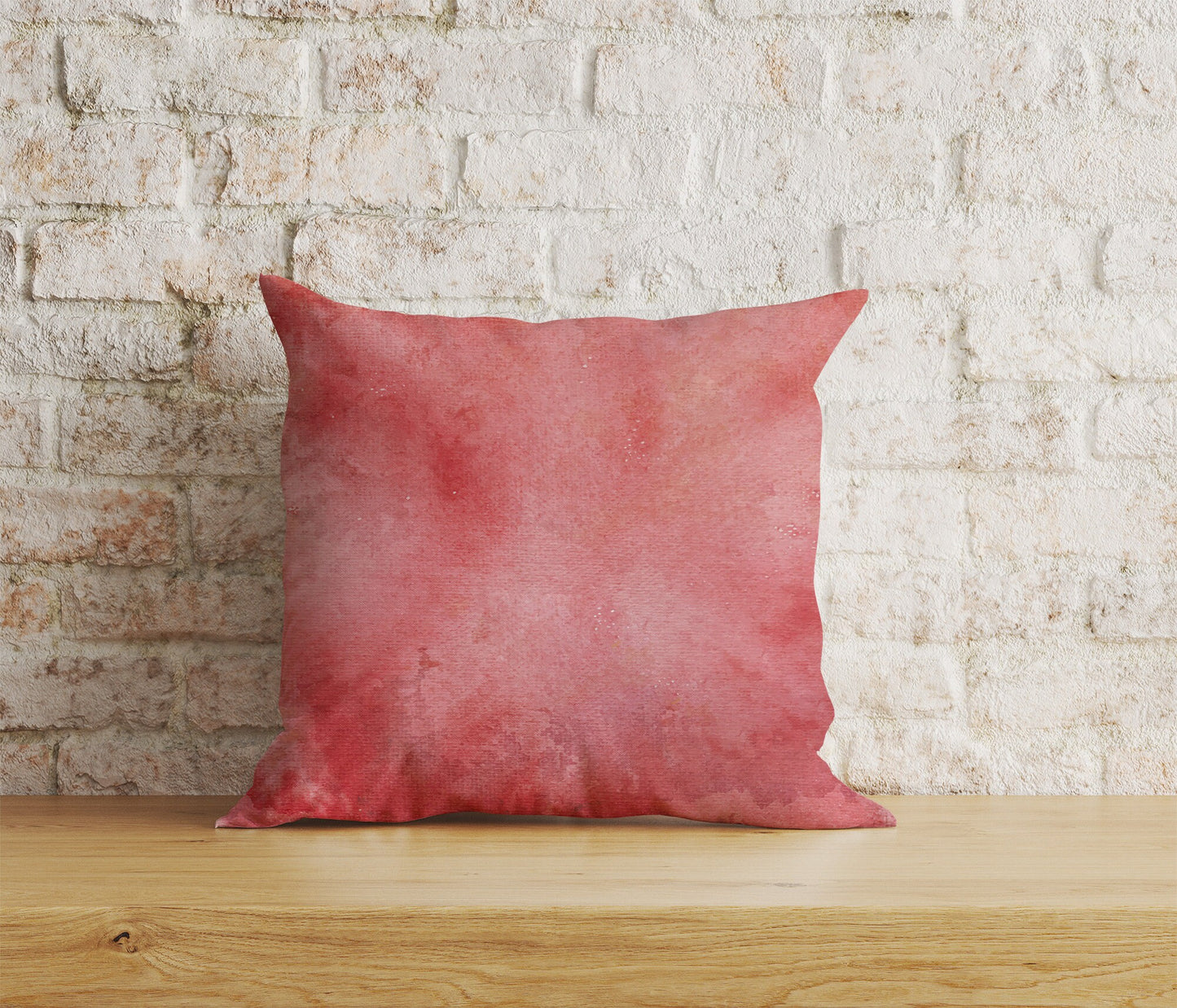 Abstract Red Print Cushion Cover Rusty Red Pillow Cover