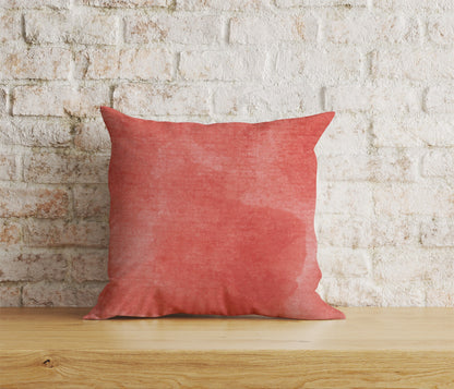 Abstract Red Print Cushion Cover Rusty Red Pillow Cover