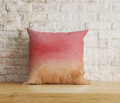 Abstract Red Print Cushion Cover Rusty Red Pillow Cover