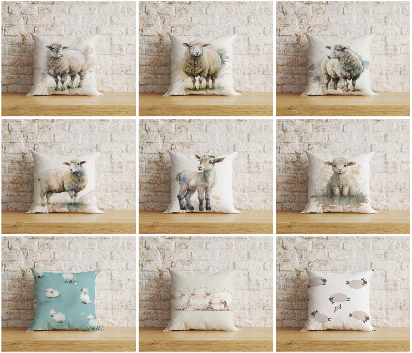 Sheep Cushion Cover Sheep Pillow Cover Goat Throw Cushions