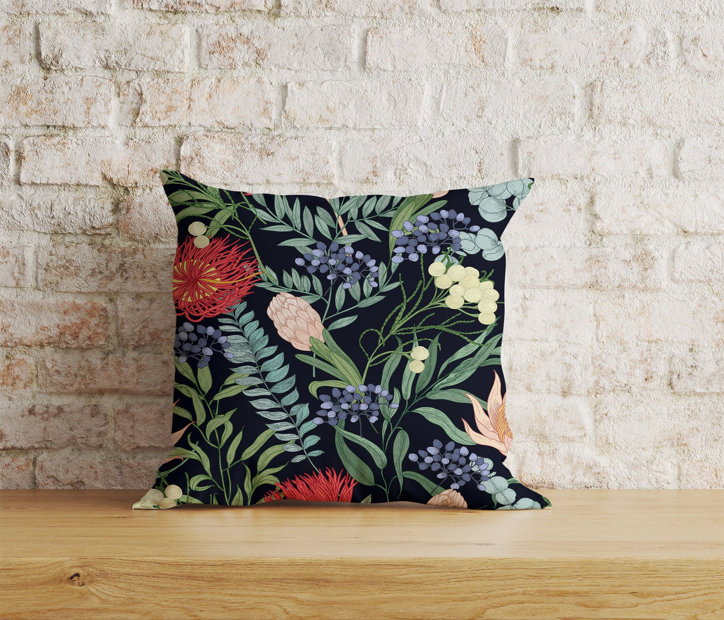 Timeless Floral Print Tropical Exotic Cushion Cover