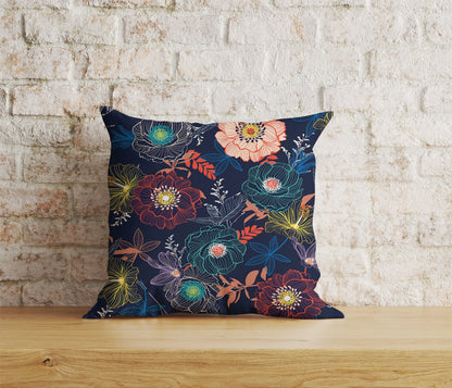 Timeless Floral Print Tropical Exotic Cushion Cover