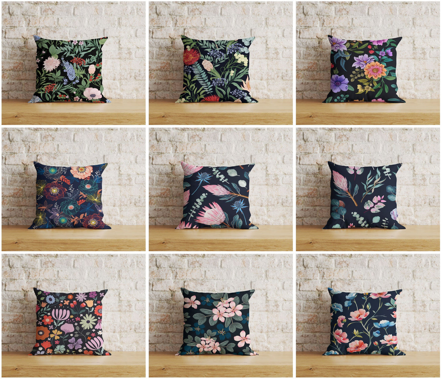 Timeless Floral Print Tropical Exotic Cushion Cover