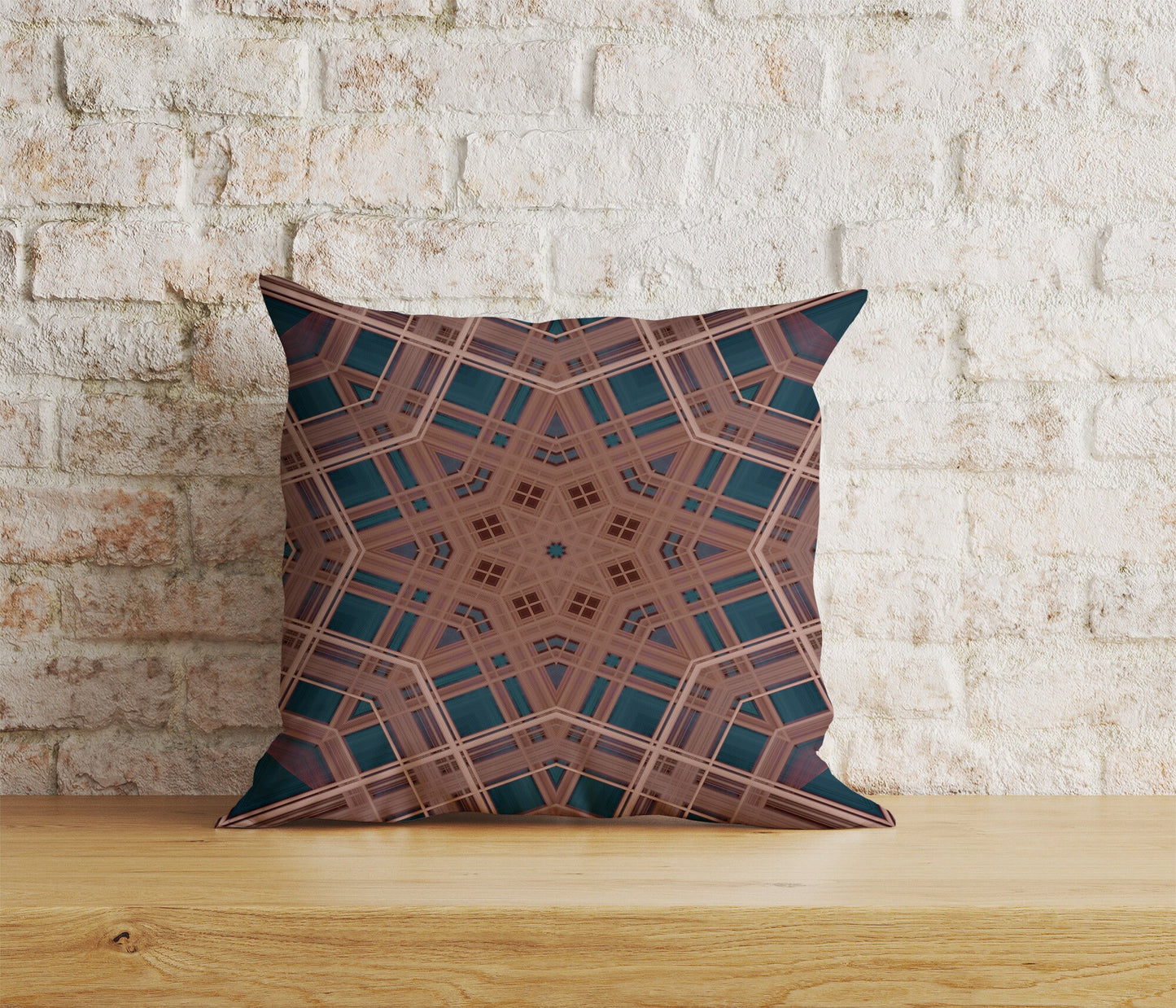 Geometric Cushion Covers Ethnic Pillow Case Brown Abstract