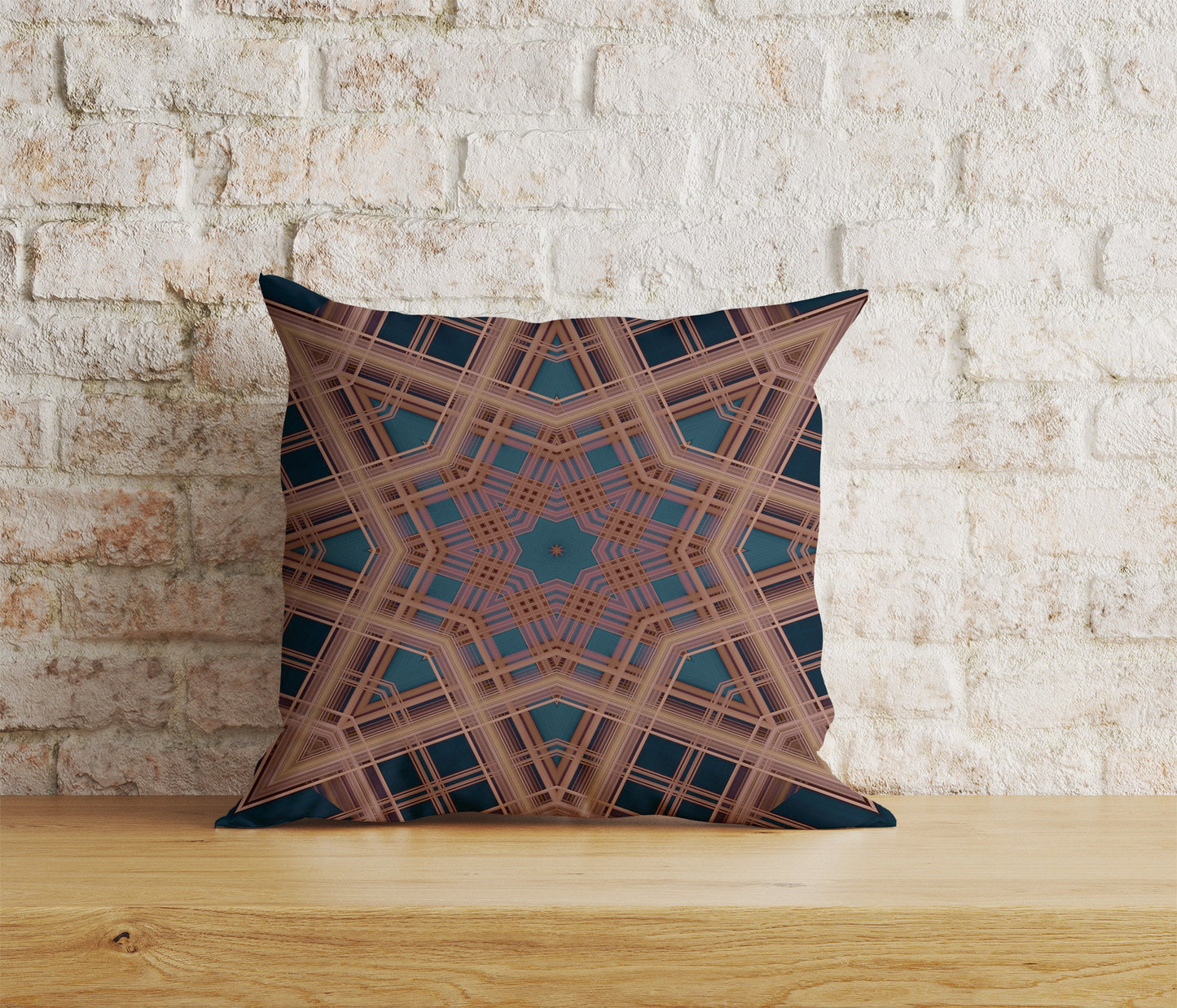 Geometric Cushion Covers Ethnic Pillow Case Brown Abstract