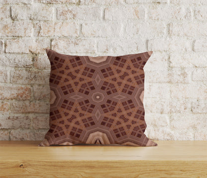 Geometric Cushion Covers Ethnic Pillow Case Brown Abstract