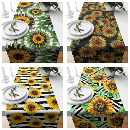 Sunflower Summer Flowers Farmhouse Decor Table Runner