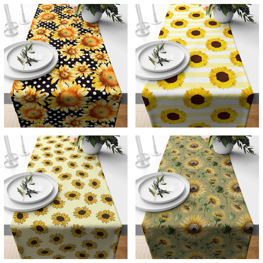 Sunflower Farmhouse Summer Decor Table Runner