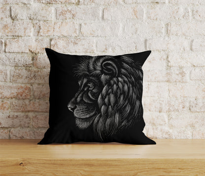 Black Tiger Pillow Covers Black and White Lion Pillow Covers