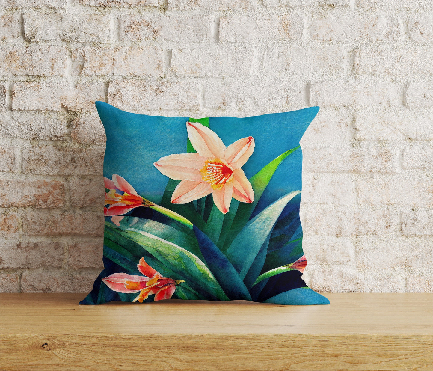 Painting Flowers Cushion Covers Floral Lilies Pillow Case