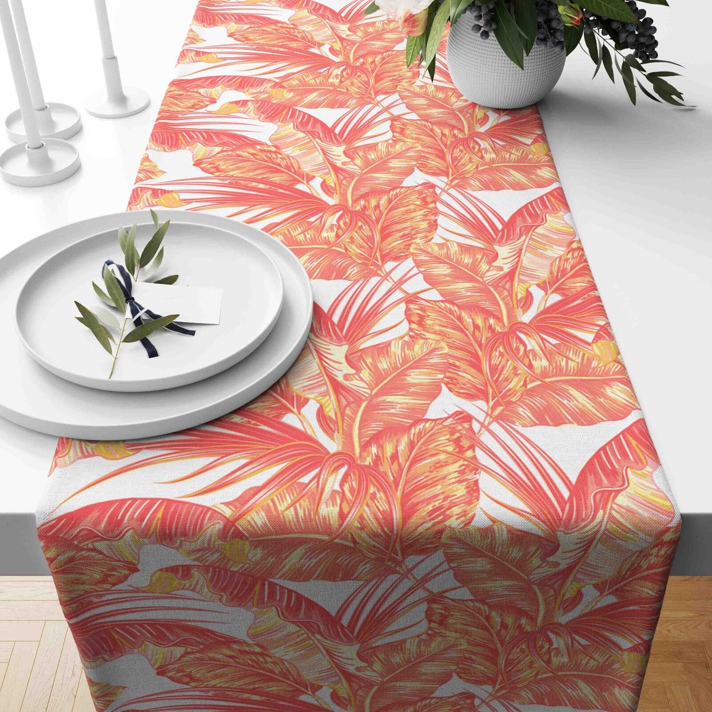 Butterfly Leaves Pattern Table Runner for Kitchen