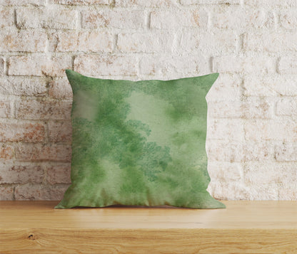 Abstract Green Print Cushion Cover Rusty Green Pillow Cover