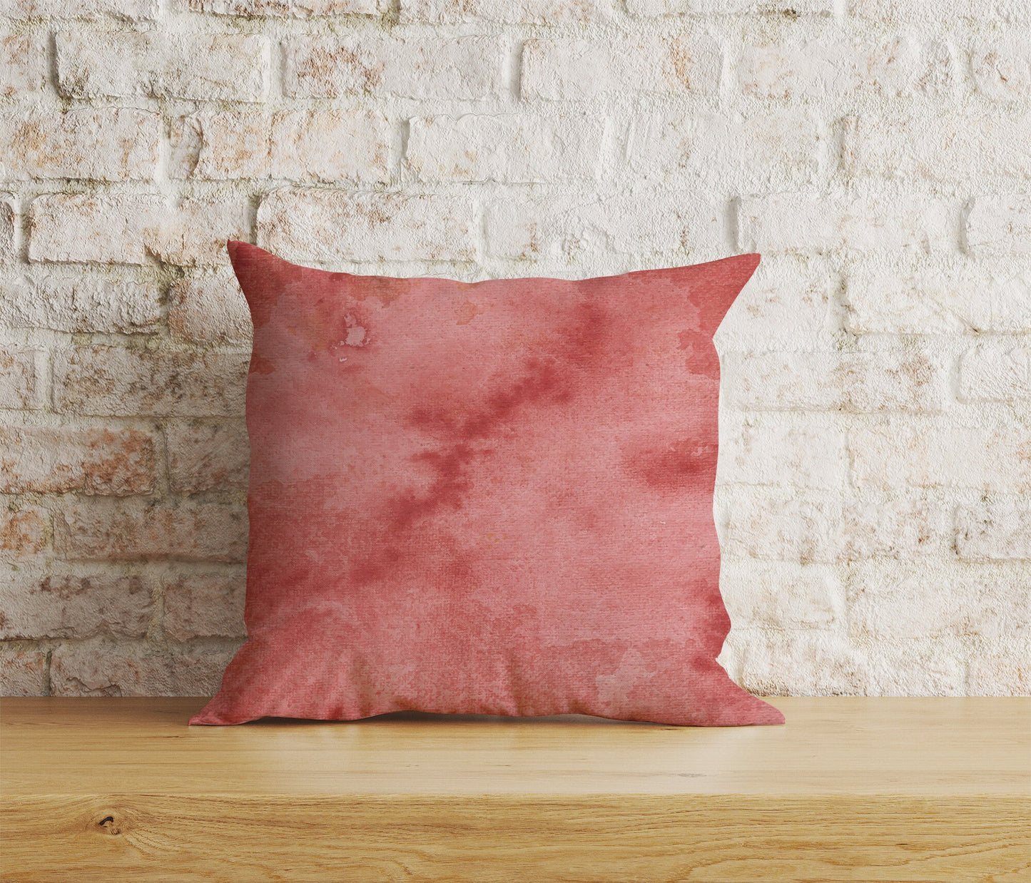 Abstract Red Print Cushion Cover Rusty Red Pillow Cover