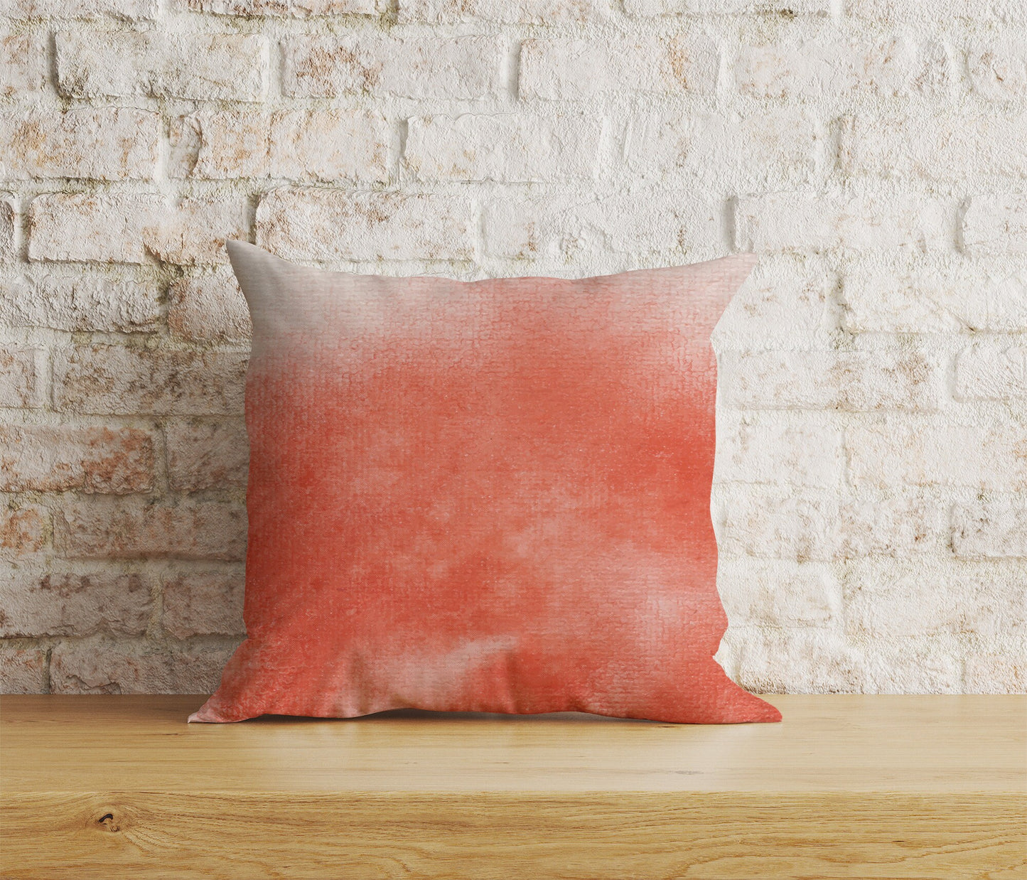 Abstract Red Print Cushion Cover Rusty Red Pillow Cover