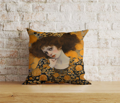 Watercolor Gustav Klimt Westwood Portrait Cushion Covers