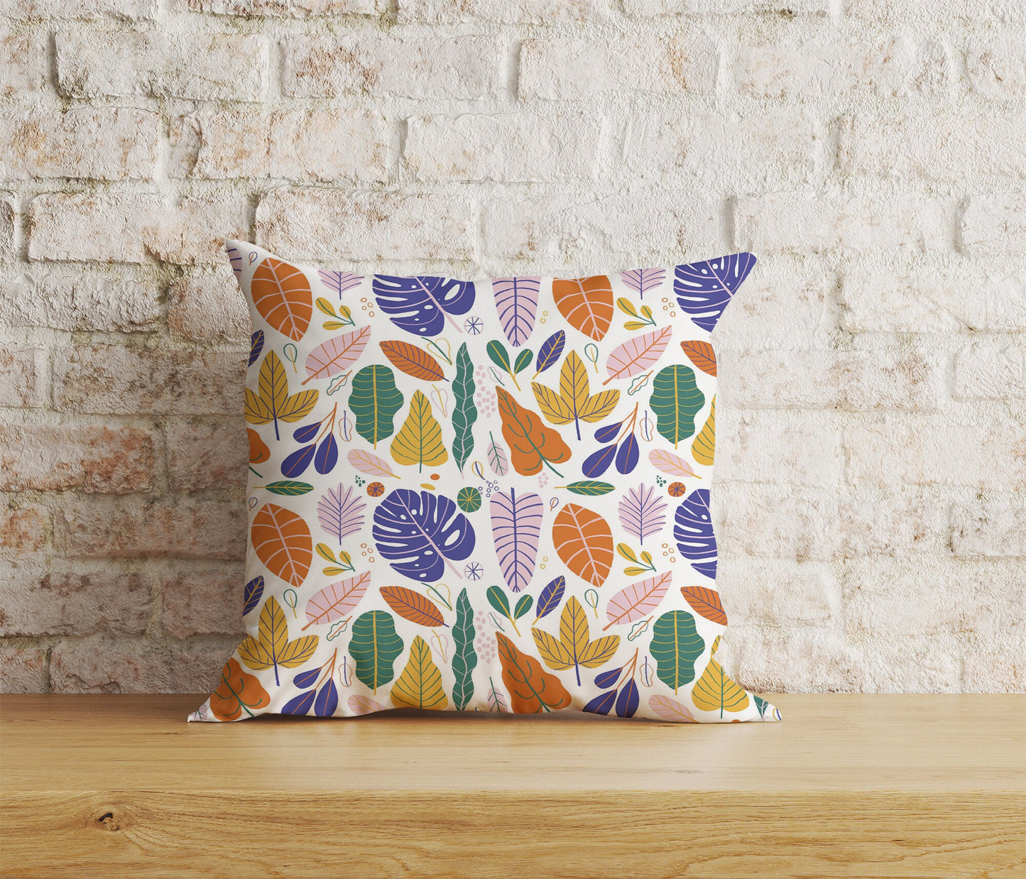 Floral Scandinavian Cushion Cover Spring Square Pillow Cover