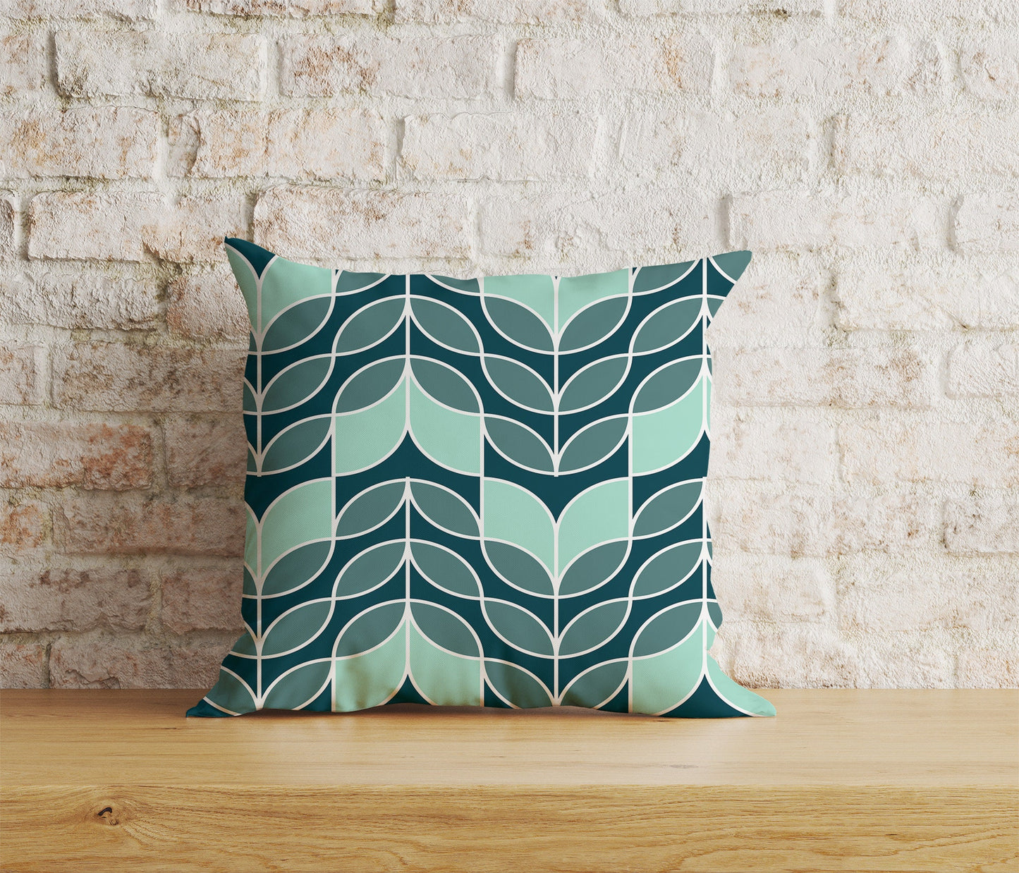 Linear Stem Retro Cushion Covers Mid Century Scandi Print