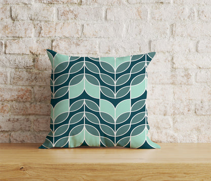 Linear Stem Retro Cushion Covers Mid Century Scandi Print