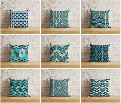 Linear Stem Retro Cushion Covers Mid Century Scandi Print