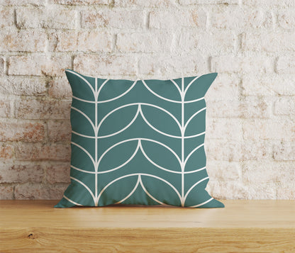 Linear Stem Retro Cushion Covers Mid Century Scandi Print