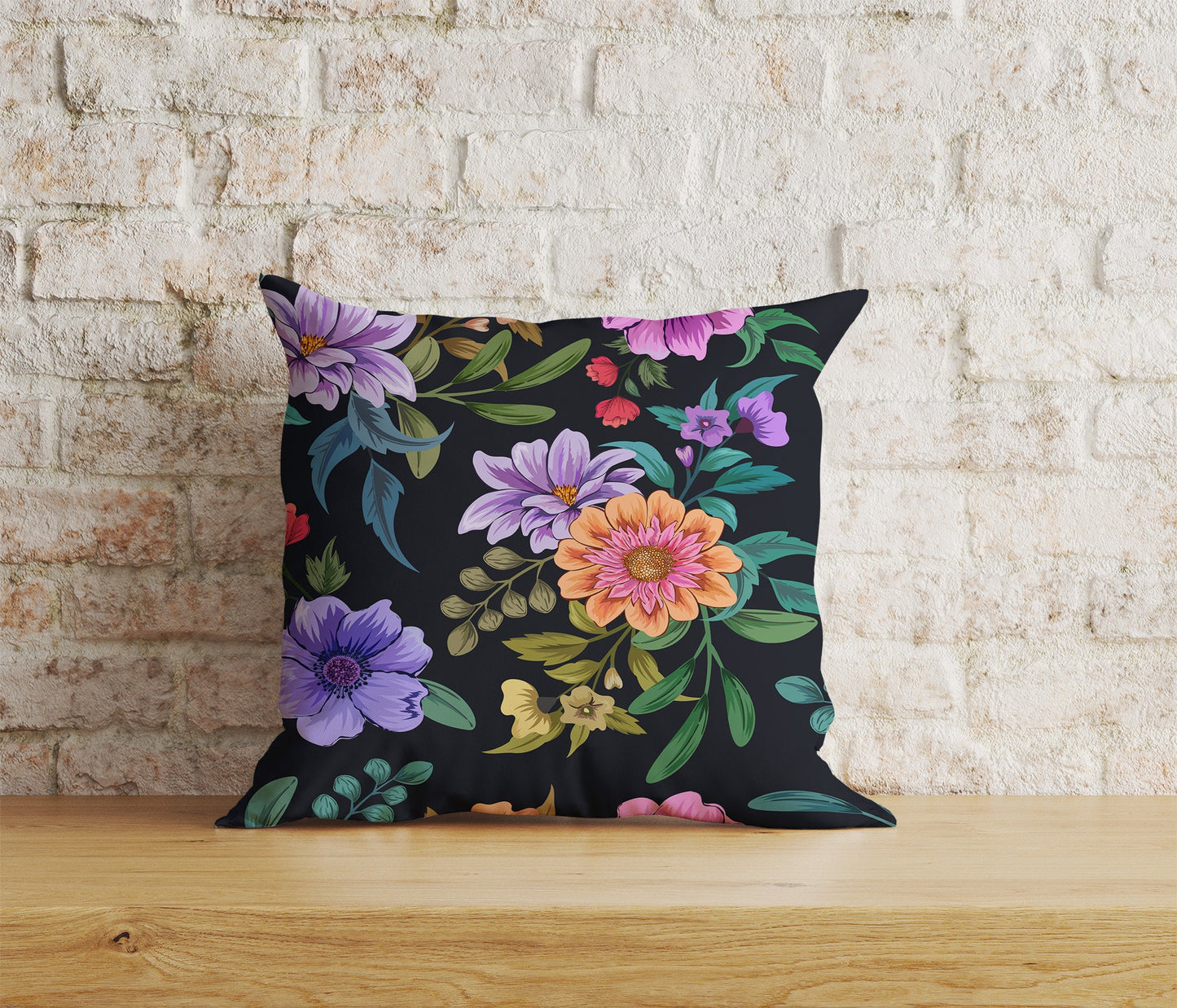 Timeless Floral Print Tropical Exotic Cushion Cover