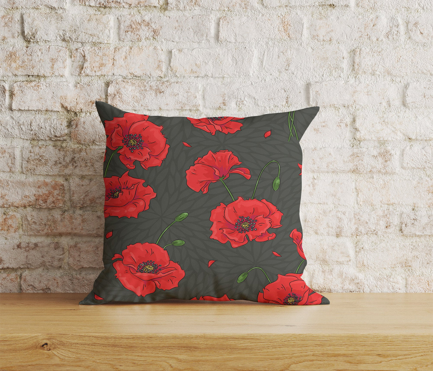 Poppy Poppies Remembrance Day Red Floral Cushion Covers