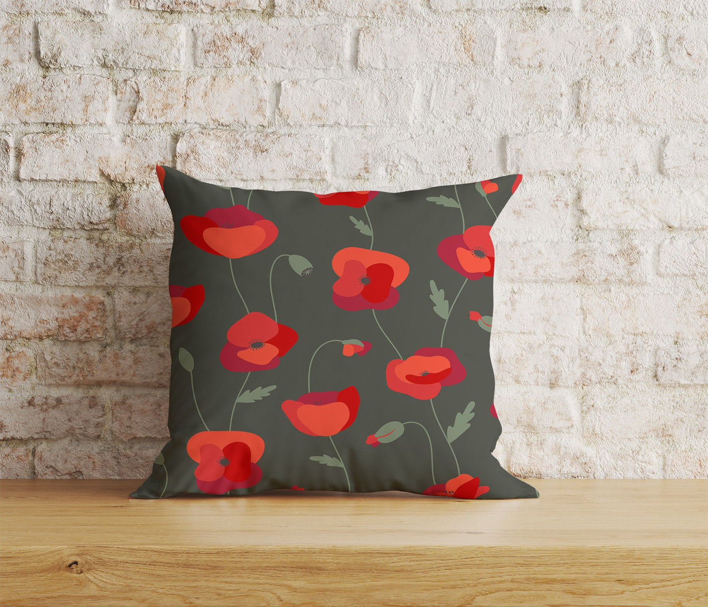 Poppy Poppies Remembrance Day Red Floral Cushion Covers