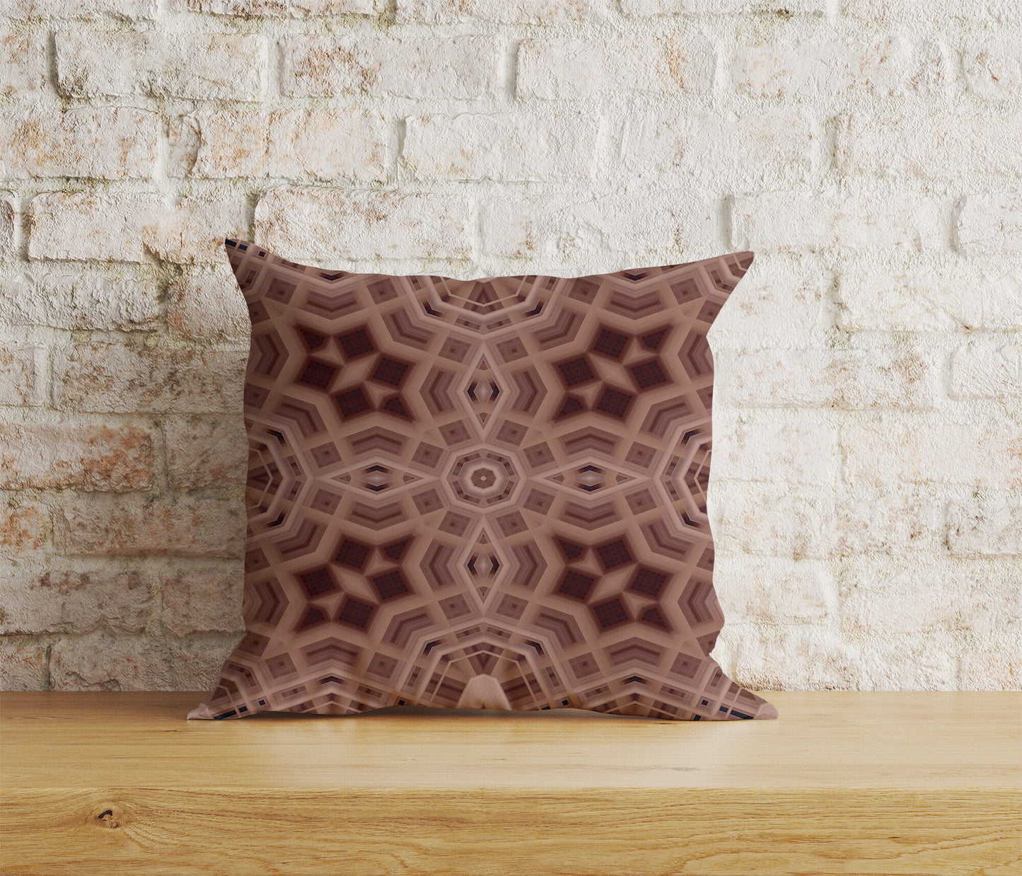 Geometric Cushion Covers Ethnic Pillow Case Brown Abstract